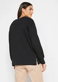 Sweatshirt med slits i sidan, bonprix