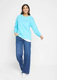 Sweatshirt med slits i sidan, bonprix