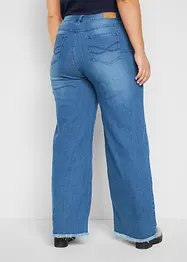 Stretchjeans med hög midja och vida ben, bonprix