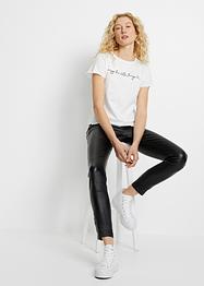 T-shirt med texttryck, RAINBOW