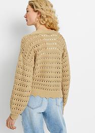 Cardigan med hålmönster, RAINBOW