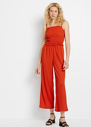 Jumpsuit med smockad infällning, RAINBOW