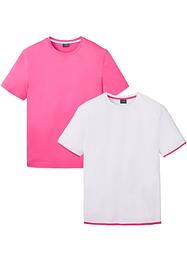 T-shirt i ekologisk bomull, avslppnad passform (2-pack), RAINBOW