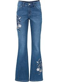 Vida jeans med blombroderi, RAINBOW