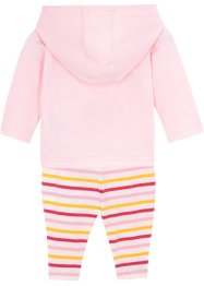 Babysweatshirt med huva och leggings i ekologisk bomull (2 delar), bpc bonprix collection