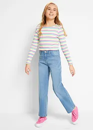 Wide Leg Jeans Mid Waist för barn, bonprix