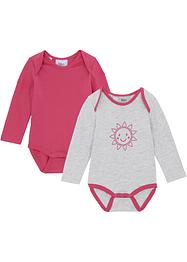 Långärmad body för bebisar i ekologisk bomull (2-pack(, bpc bonprix collection