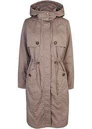 Lång trenchcoat med huva, figursydd, lätt fodrad, bpc bonprix collection