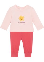 Långärmad tröja och trikåbyxa för bebisar i ekologisk bomull (2 delar), bpc bonprix collection