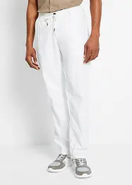 Dra på-linnechinos, Loose Fit, Straight, bonprix