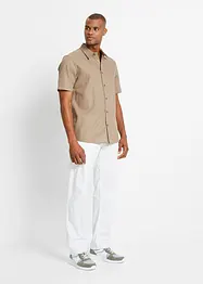 Dra på-linnechinos, Loose Fit, Straight, bonprix