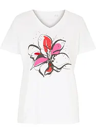 T-shirt med blommigt tryck, bonprix