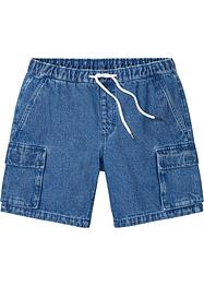 Dra på-jeansshorts, avslappnad passform, John Baner JEANSWEAR