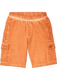 Trikåbermudas med tvättad look och cargofickor, John Baner JEANSWEAR