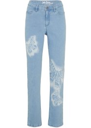 Straight Jeans Mid Waist med fjärilar, John Baner JEANSWEAR