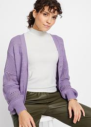 Hålmönstrad cardigan, BODYFLIRT