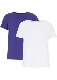 T-shirt i basmodell (2-pack), bpc bonprix collection
