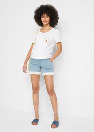 Mammajeansshorts med spets, bpc bonprix collection
