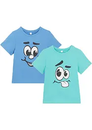 T-shirt för barn, ekologisk bomull (2-pack), bonprix