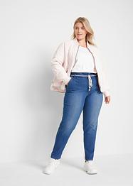 Bekväma stretchjeans med hög midja och dragband, bpc bonprix collection
