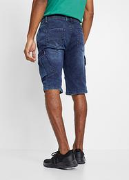 Trikåjeans i bermudasstil med cargofickor, normal passform, RAINBOW