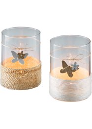 Värmeljushållare med fjärilar (2-pack), bpc living bonprix collection