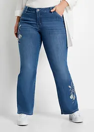 Vida jeans med blombroderi, bonprix