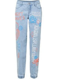 Jeans med texttryck, RAINBOW