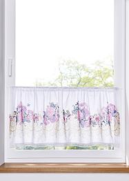 Cafégardin med blomtryck, i ekologisk bomull, bpc living bonprix collection