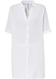 Lång muslinblus i oversizemodell av bomullsmuslin, bonprix