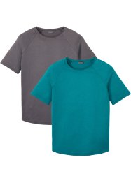 T-shirt i slubgarn (2-pack), RAINBOW