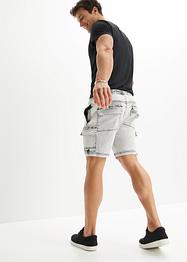 Stretchiga cargobermudas, avslappnad passform, RAINBOW