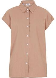 Ärmlös blus med lätt överskurna axlar och linneandel, bpc bonprix collection