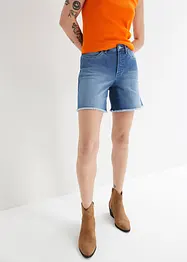 Stretchiga jeansshorts, Mid Waist, bonprix