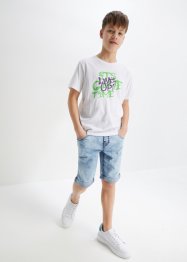 Jeansshorts och T-shirt för pojkar (2 delar), John Baner JEANSWEAR