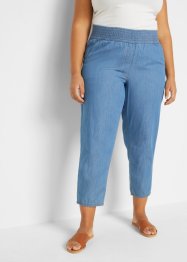 Dra på-jeans i tunn denim med bekväm midja, bpc bonprix collection