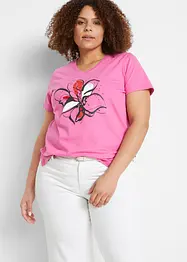 T-shirt med blommigt tryck, bonprix