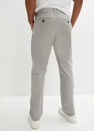 Dra på-chinos med linne och raka ben, Regular Fit, bonprix