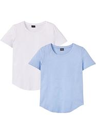 T-shirt i slubgarn, smal passform (2-pack), RAINBOW