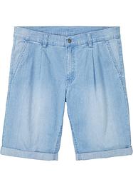 Stretchiga jeansbermudas med gubbveck, avslappnad passform, RAINBOW