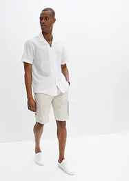 Cargobermudas med skärp, Regular Fit, bonprix