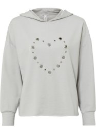 Sweatshirt med dekorativt hjärta, RAINBOW