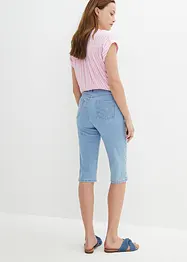 Stretchiga jeansbermudas, Slim Fit, High Waist, bonprix