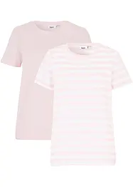 T-shirt med rund halsringning (2-pack), bonprix