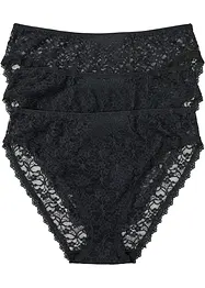 High Leg-maxitrosa med återvunnen spets (3-pack), bonprix