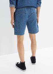 Långa dra-på-jeansshorts, ledig passform, John Baner JEANSWEAR