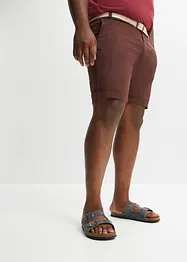 Stretchiga bermudas i chinosmodell med skärp, normal passform, bonprix