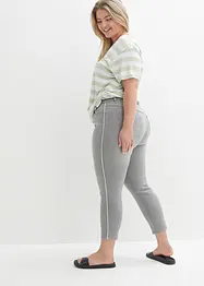 Stretchiga 7/8-stuprörsjeans, bonprix