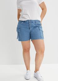 Jeansshorts med påsydda fickor, RAINBOW