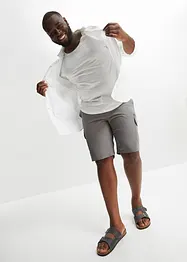 Cargobermudas i mikrofiber av återvunnen polyester med bekvämt snitt, normal passform, bonprix